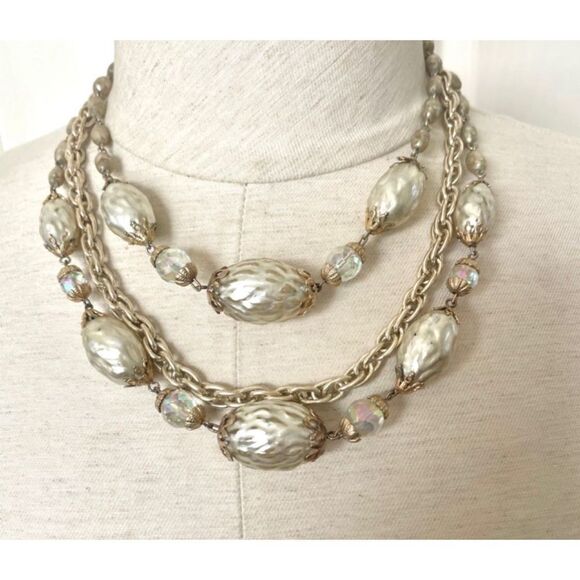 Multi strand beaded necklace - Picture 1 of 10